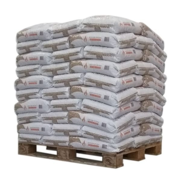 Holzpellets-Sunpower- Holzpalette mit 70 Säcken zu 15 kg