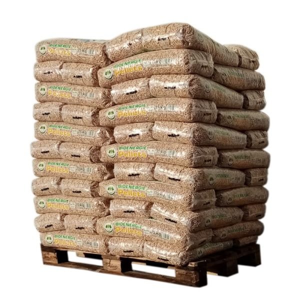 Bioenergie Holzpellets - Holzpalette mit 66 Säcken zu 15 kg